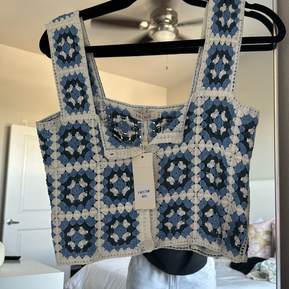 NWT crochet tank